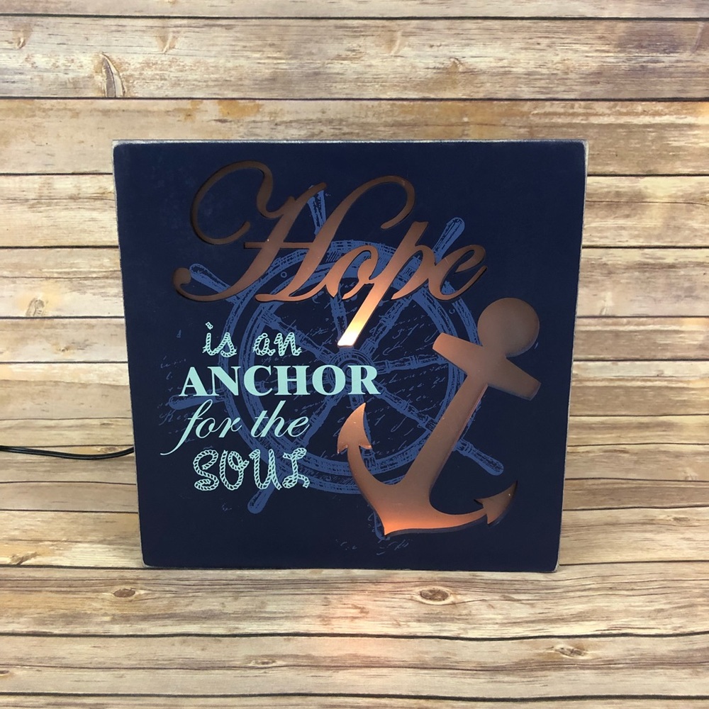 Hope Is An Anchor For The Soul Light up Home Decor